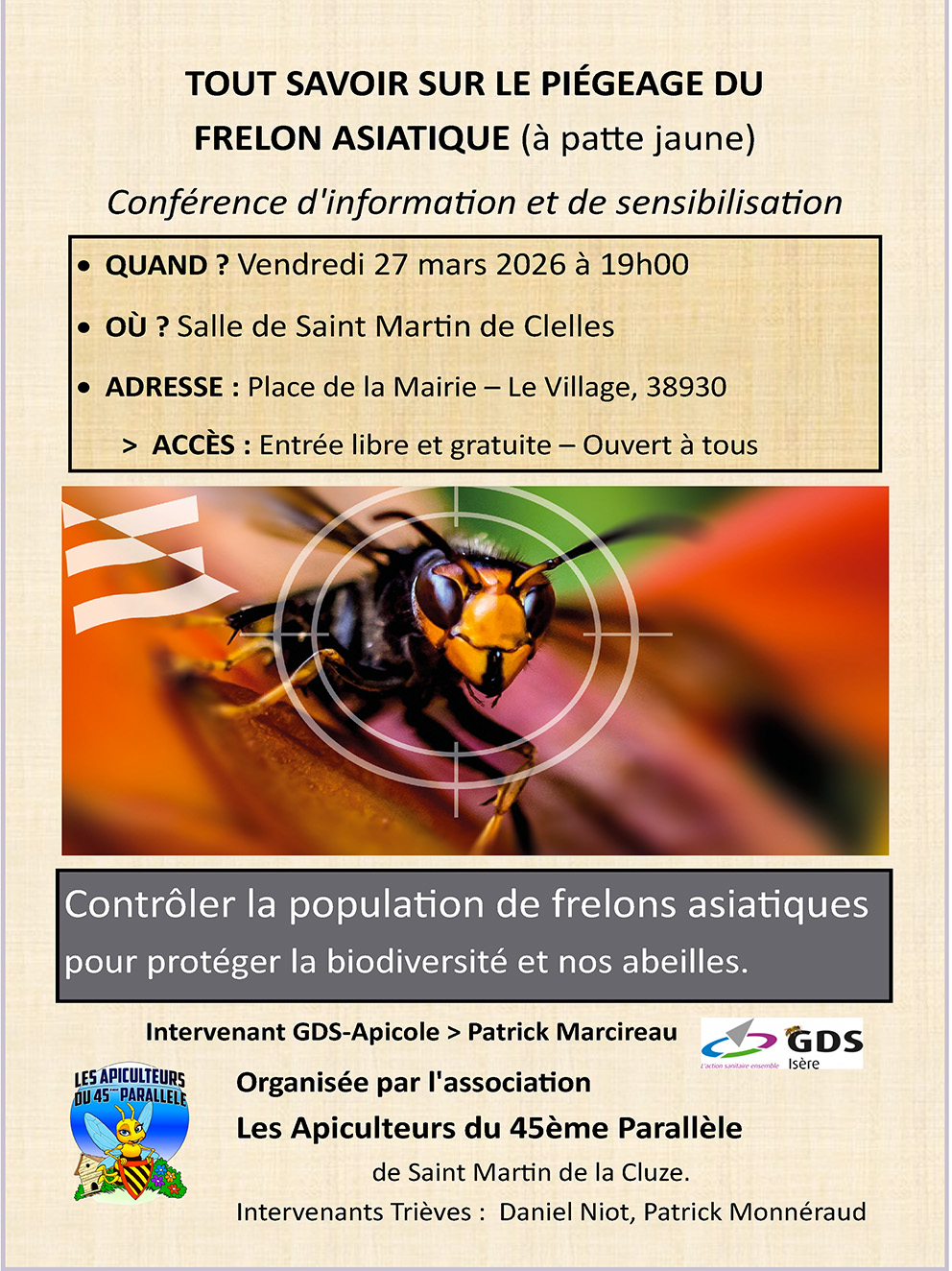 Conférence sur le frelon asiatique