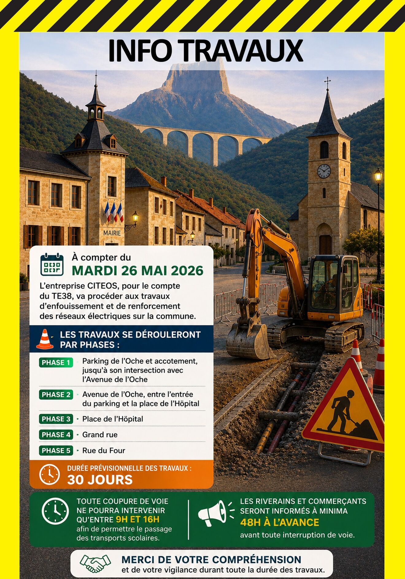 TRAVAUX D’ENFOUISSEMENT ET DE RENFORCEMENT DES RÉSEAUX ÉLECTRIQUES