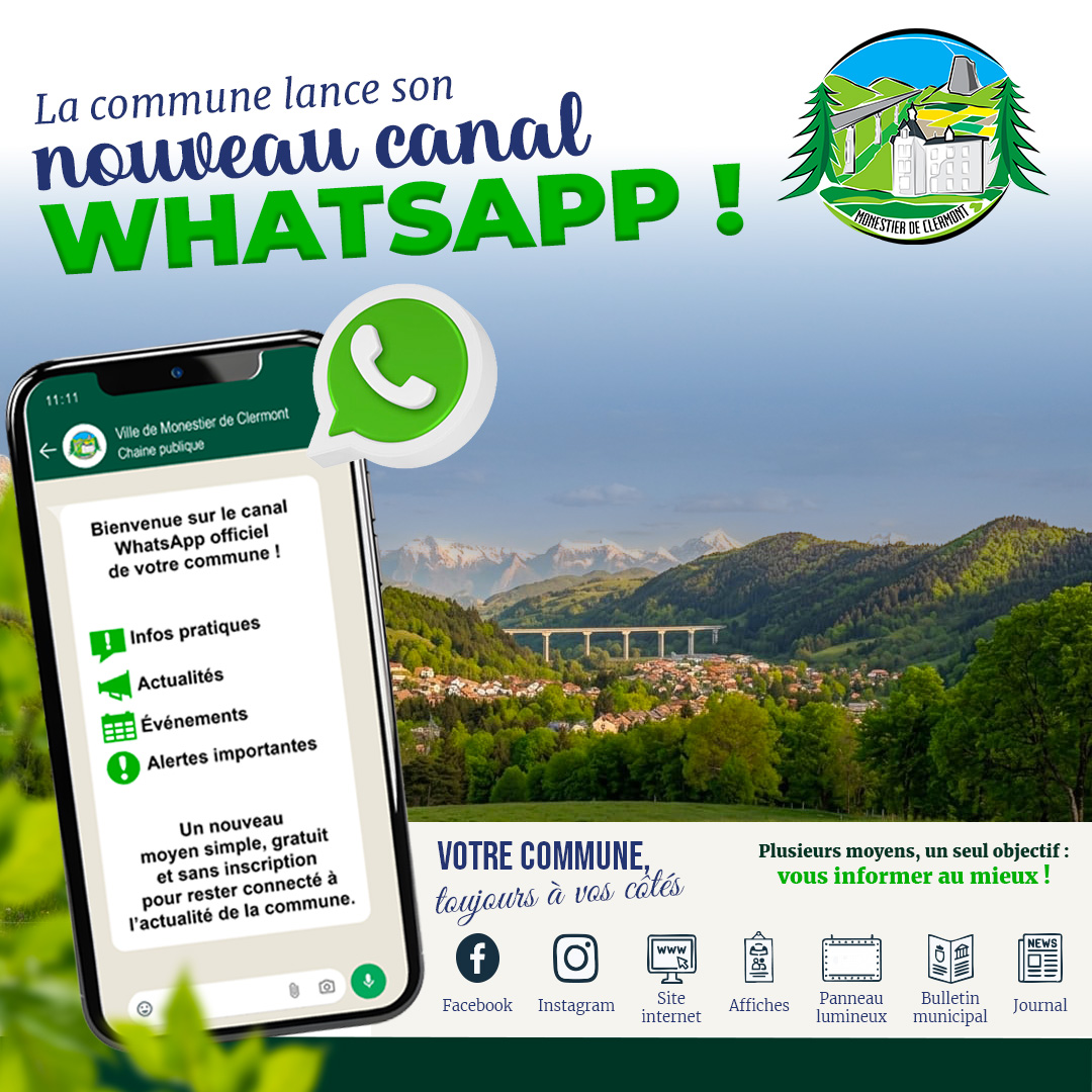 Ouverture de notre nouveau canal WhatsApp officiel