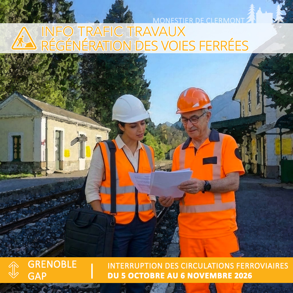 GRENOBLE - GAP * Interruption des circulations ferroviaires *